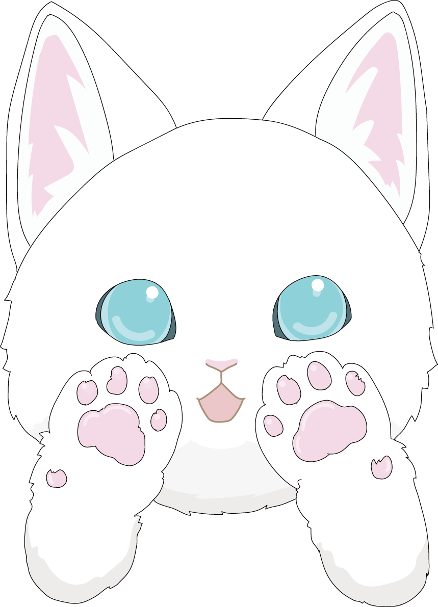 肉球 かわいい猫イラスト無料 フリー88751に写真・文字を入れる