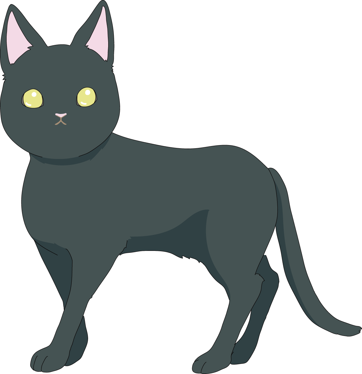 立つ黒猫 かわいいイラスト無料 フリー88757に写真・文字を入れる