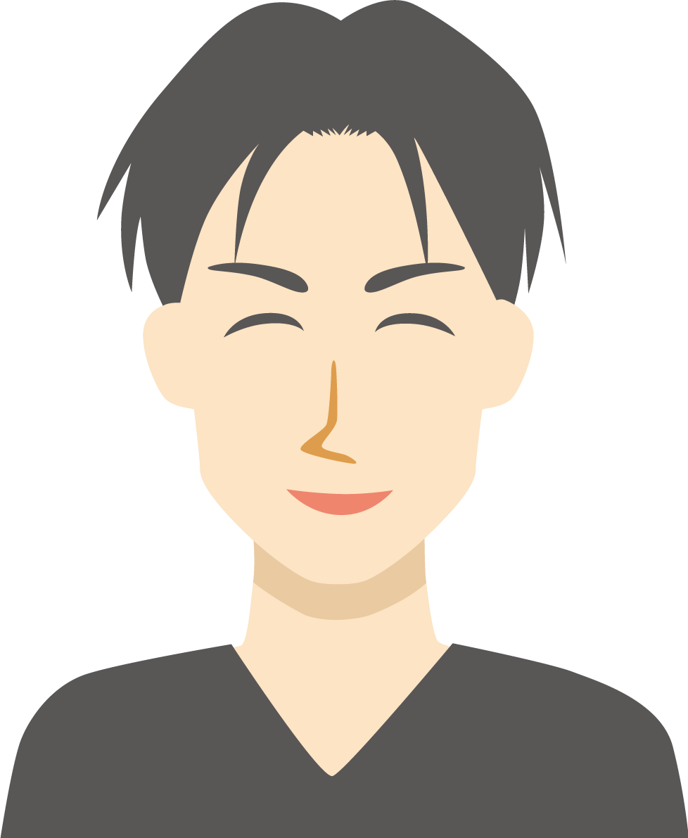 イケメン 男性 笑顔イラスト無料 フリー88800に写真・文字を入れる