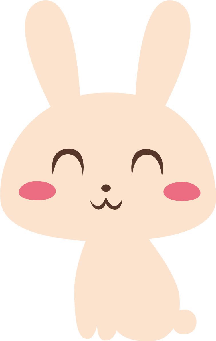 動物 うさぎ 笑顔イラスト無料 フリー88818に写真・文字を入れる