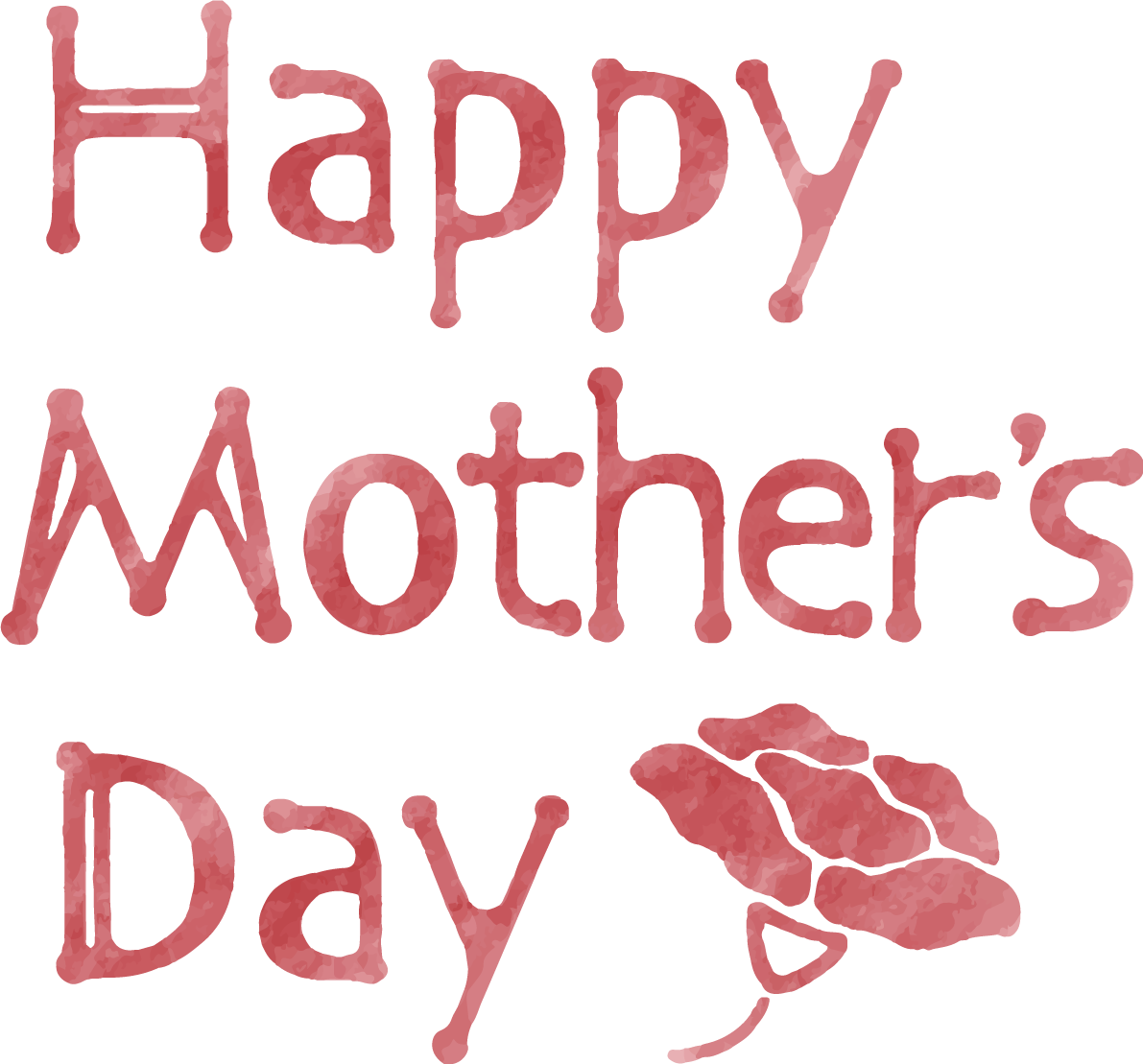 母の日 カーネーション ロゴ(文字) Happy Mother's Day おしゃれ イラスト無料 フリー88854に写真・文字を入れる