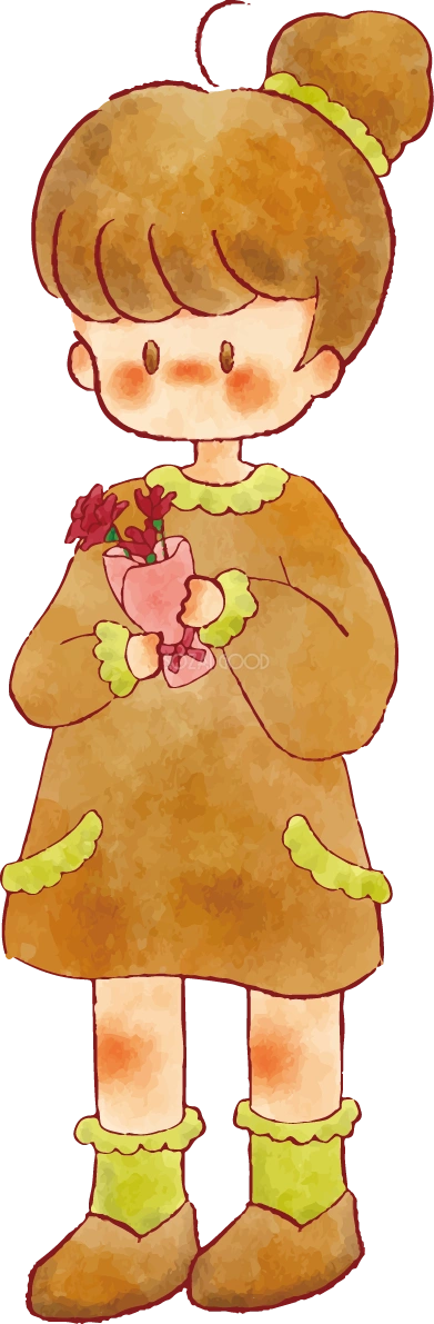 母の日 カーネーション 女の子 プレゼント かわいい イラスト無料 フリー88884