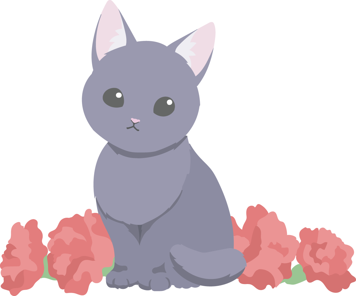 母の日 カーネーション 猫 かわいい イラスト無料 フリー88974に写真・文字を入れる