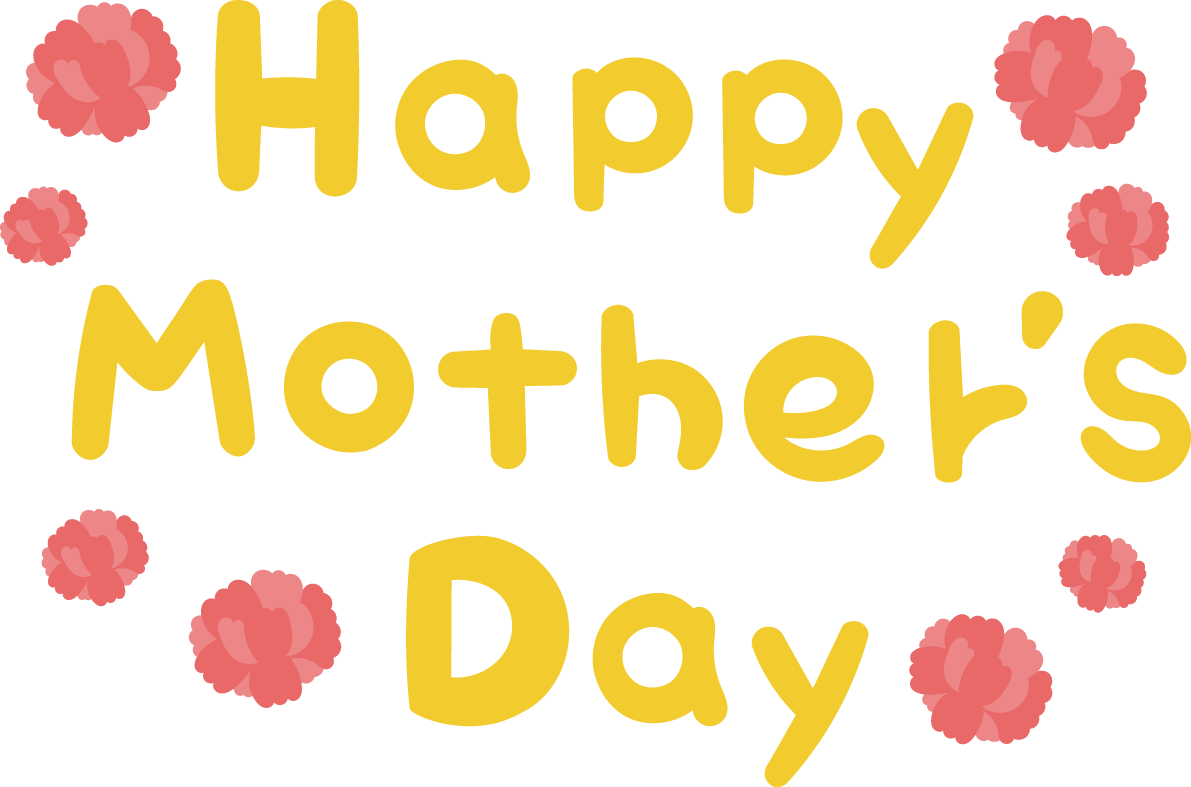 母の日 カーネーション ロゴ(文字) Happy Mother's Day  かわいい イラスト無料 フリー88981に写真・文字を入れる