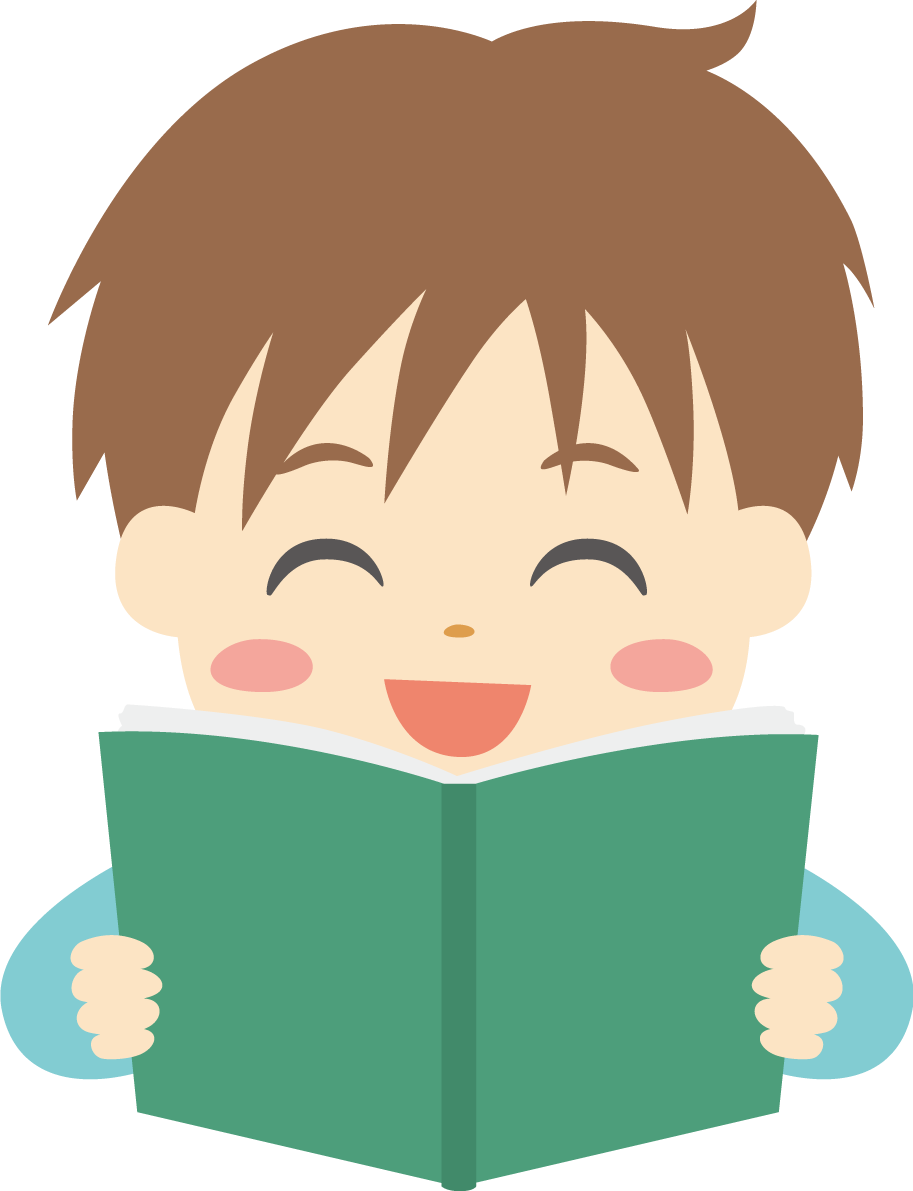 本 男の子 笑顔イラスト無料 フリー89074に写真・文字を入れる