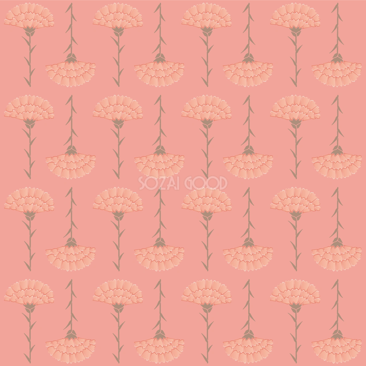 母の日 カーネーション 背景 かわいい イラスト無料 フリー89122