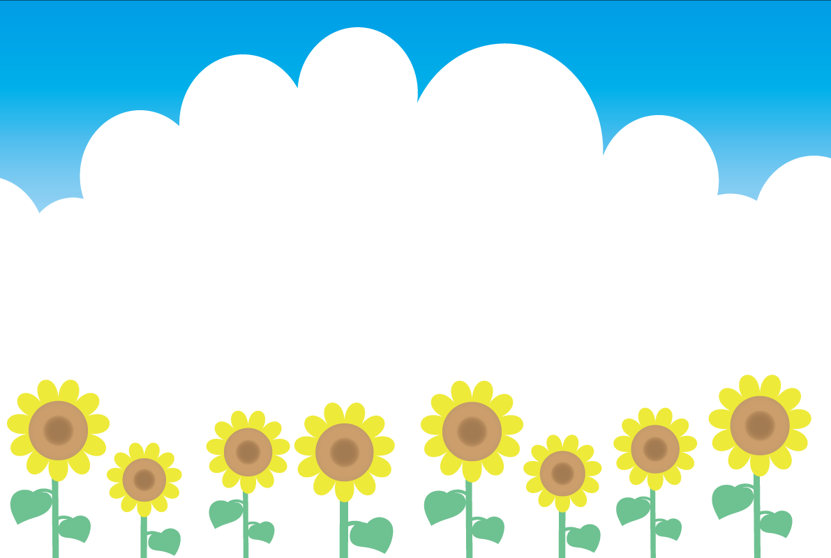 ひまわり 空 背景イラスト 無料 フリー89220に写真・文字を入れる