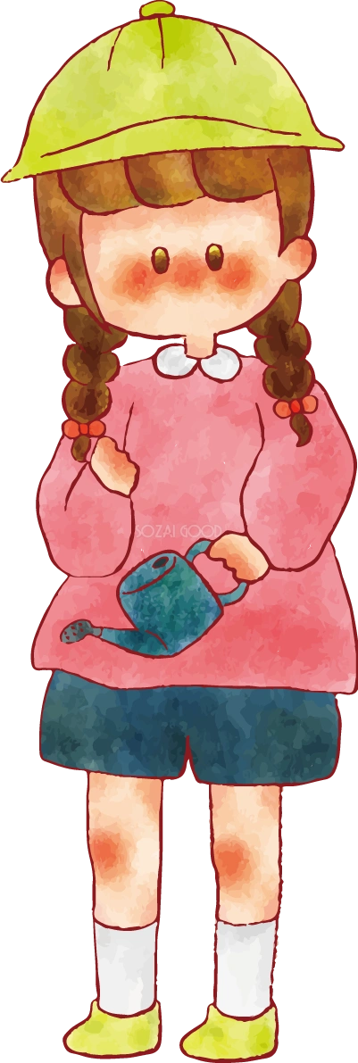 女の子 手書き かわいい 保育 イラスト 無料 フリー89329