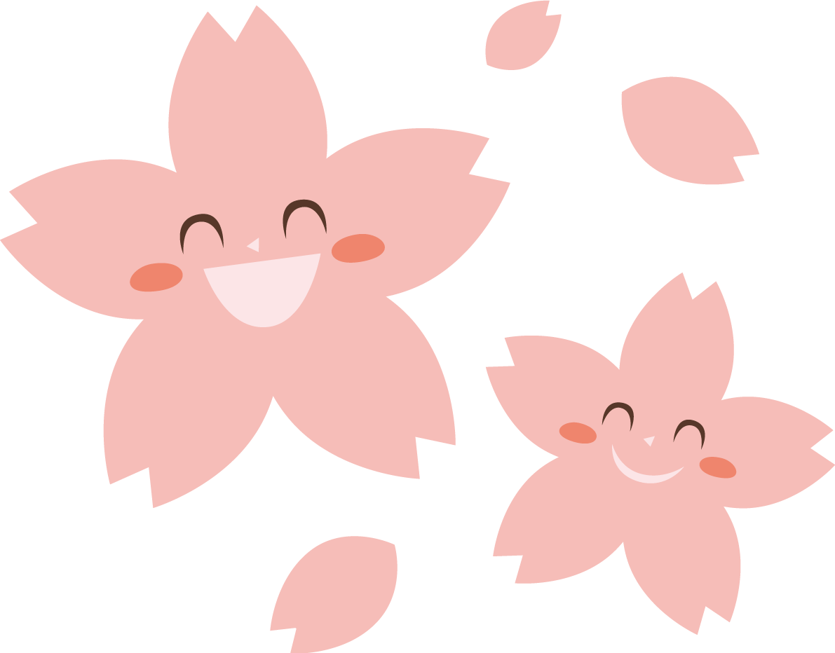 桜 笑顔イラスト無料 フリー89440に写真・文字を入れる