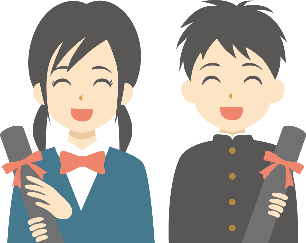 卒業 笑顔イラスト無料 フリー89452に写真・文字を入れる