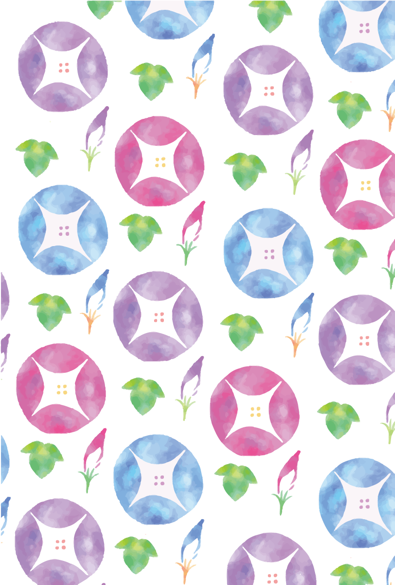 朝顔 かわいい 背景 パターン イラスト無料 フリー89485に写真・文字を入れる