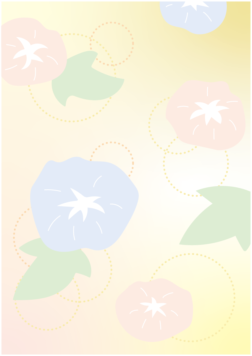 朝顔 背景 かわいい イラスト無料 フリー89617に写真・文字を入れる