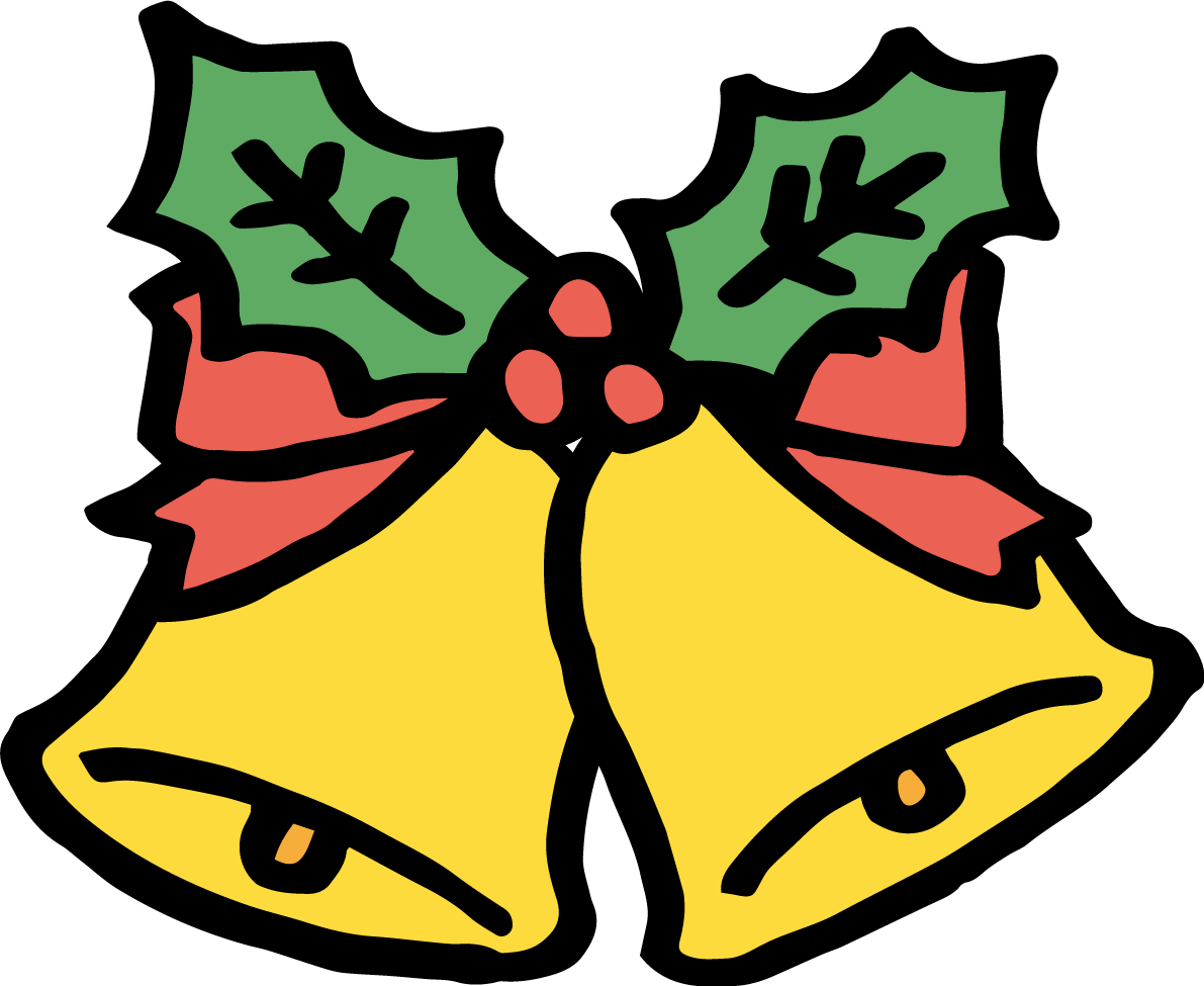 クリスマスベル かわいいイラスト無料 フリー89635に写真・文字を入れる