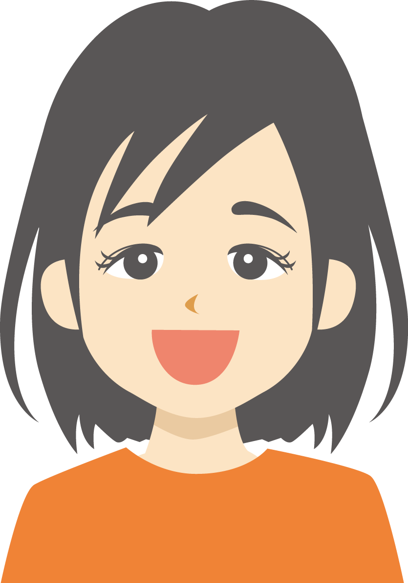 タレ目 笑顔イラスト無料 フリー89661に写真・文字を入れる