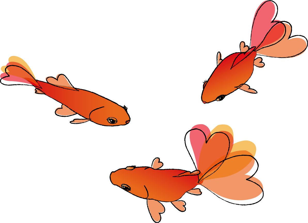 金魚 おしゃれ 上から イラスト無料 フリー89682に写真・文字を入れる