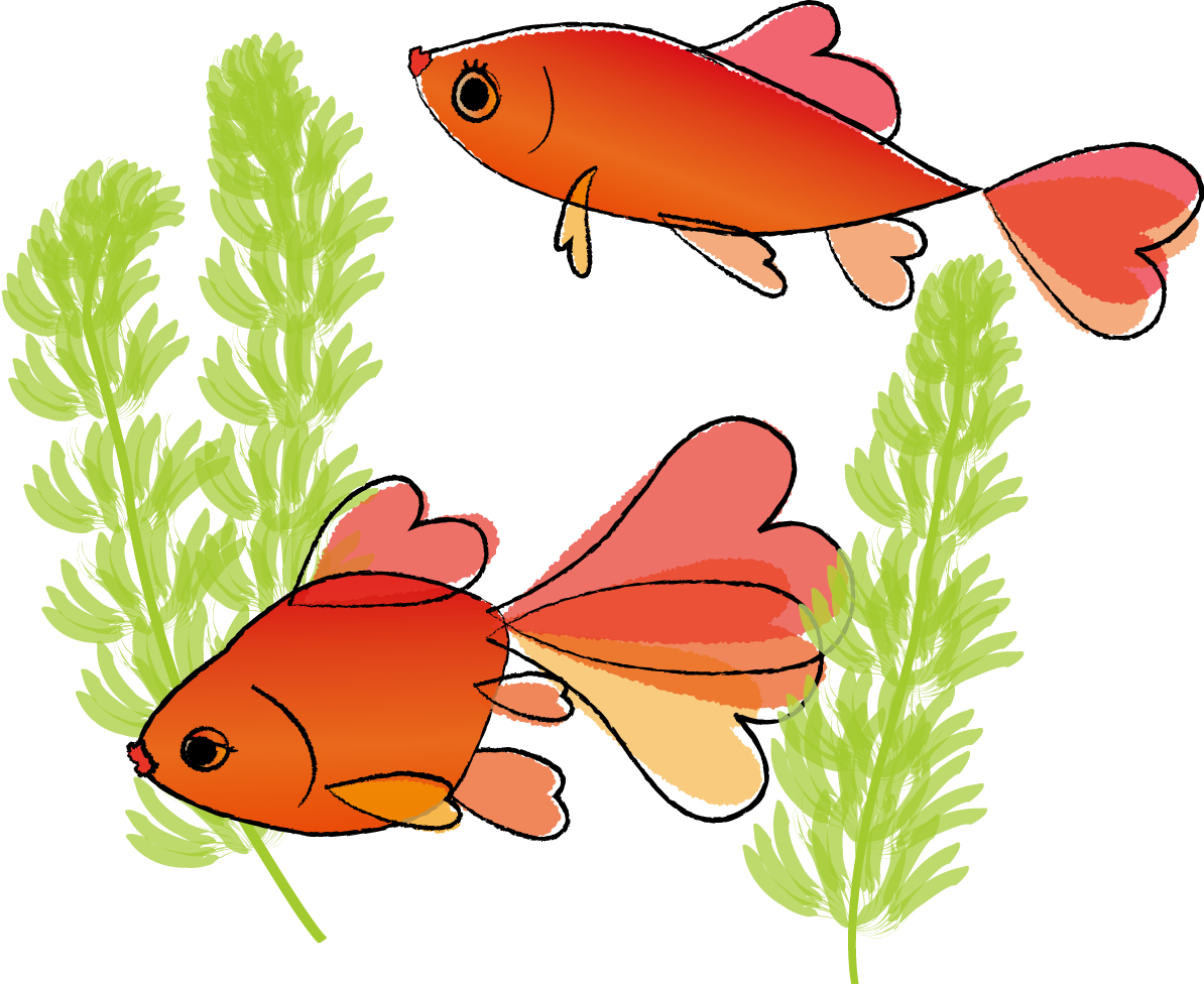 金魚 おしゃれ イラスト無料 フリー89683に写真・文字を入れる