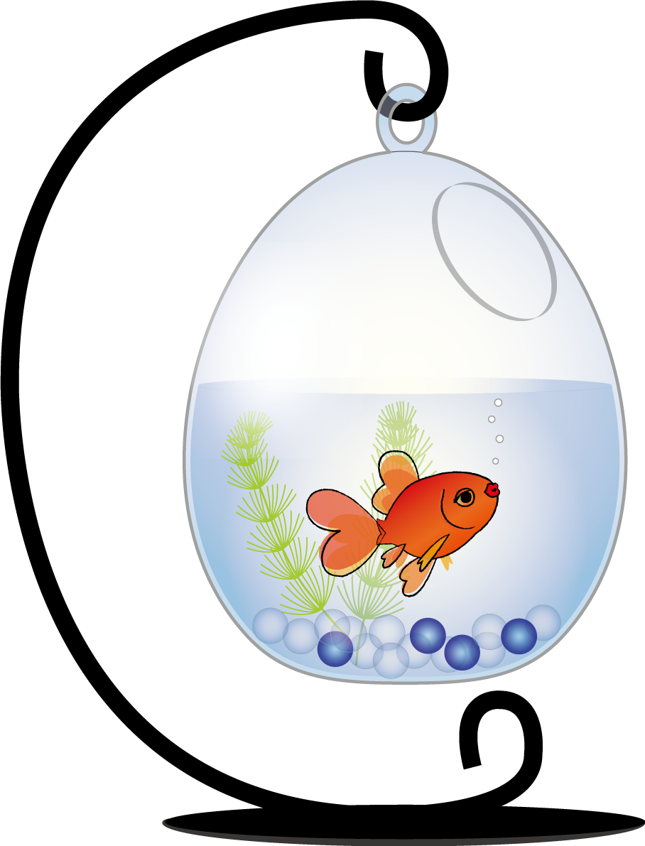 金魚 おしゃれ 鉢 イラスト無料 フリー89688に写真・文字を入れる