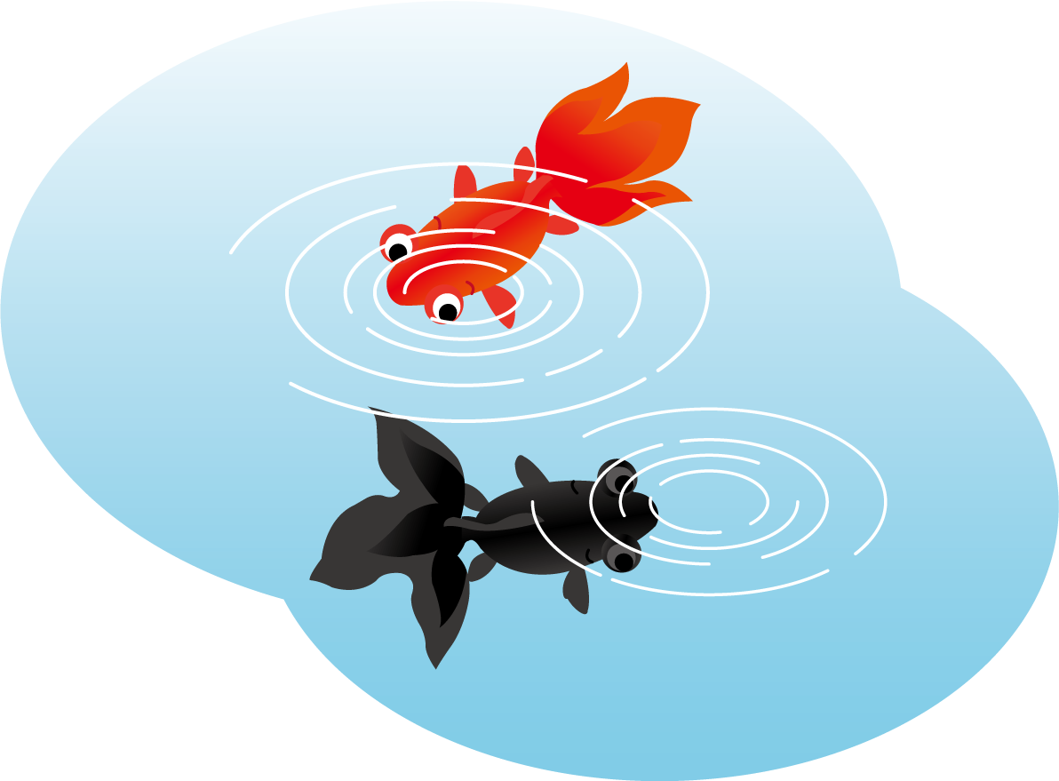 金魚 かわいい 波紋 イラスト無料 フリー89695に写真・文字を入れる