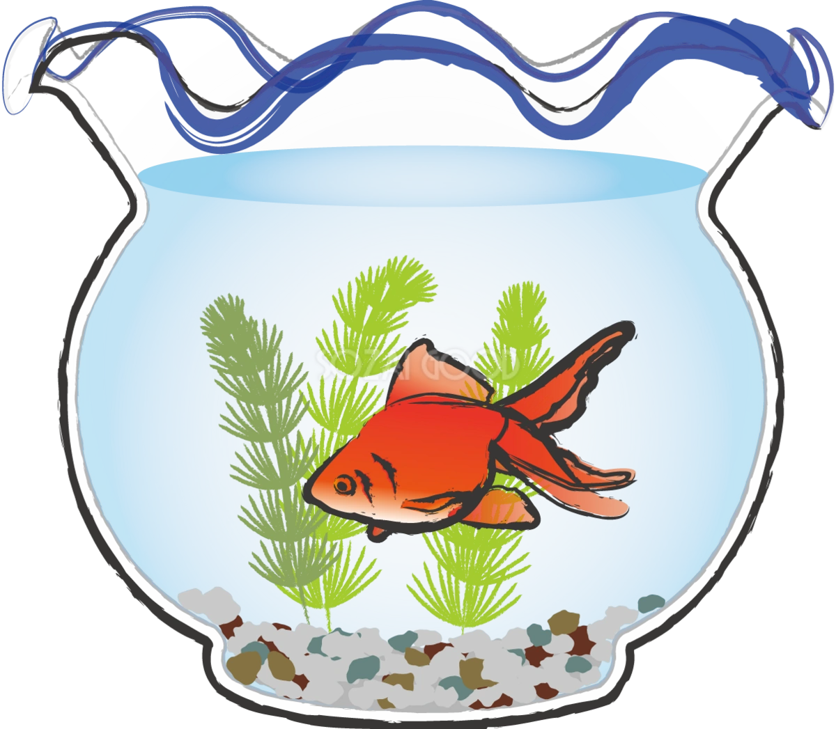 金魚 和風 鉢 イラスト無料 フリー89718