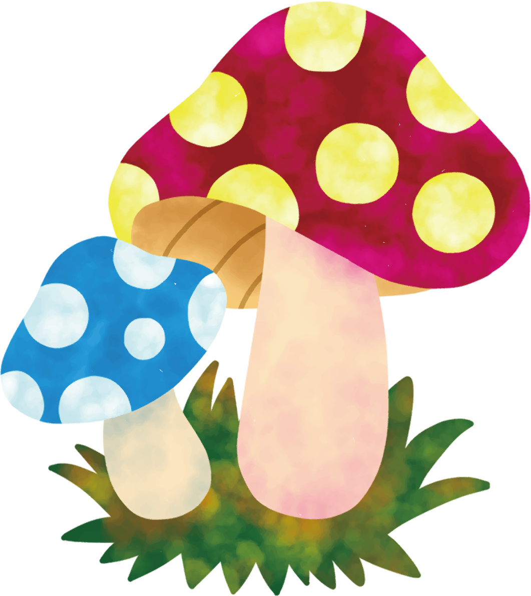 きのこ 秋 かわいい イラスト無料 フリー89814に写真・文字を入れる