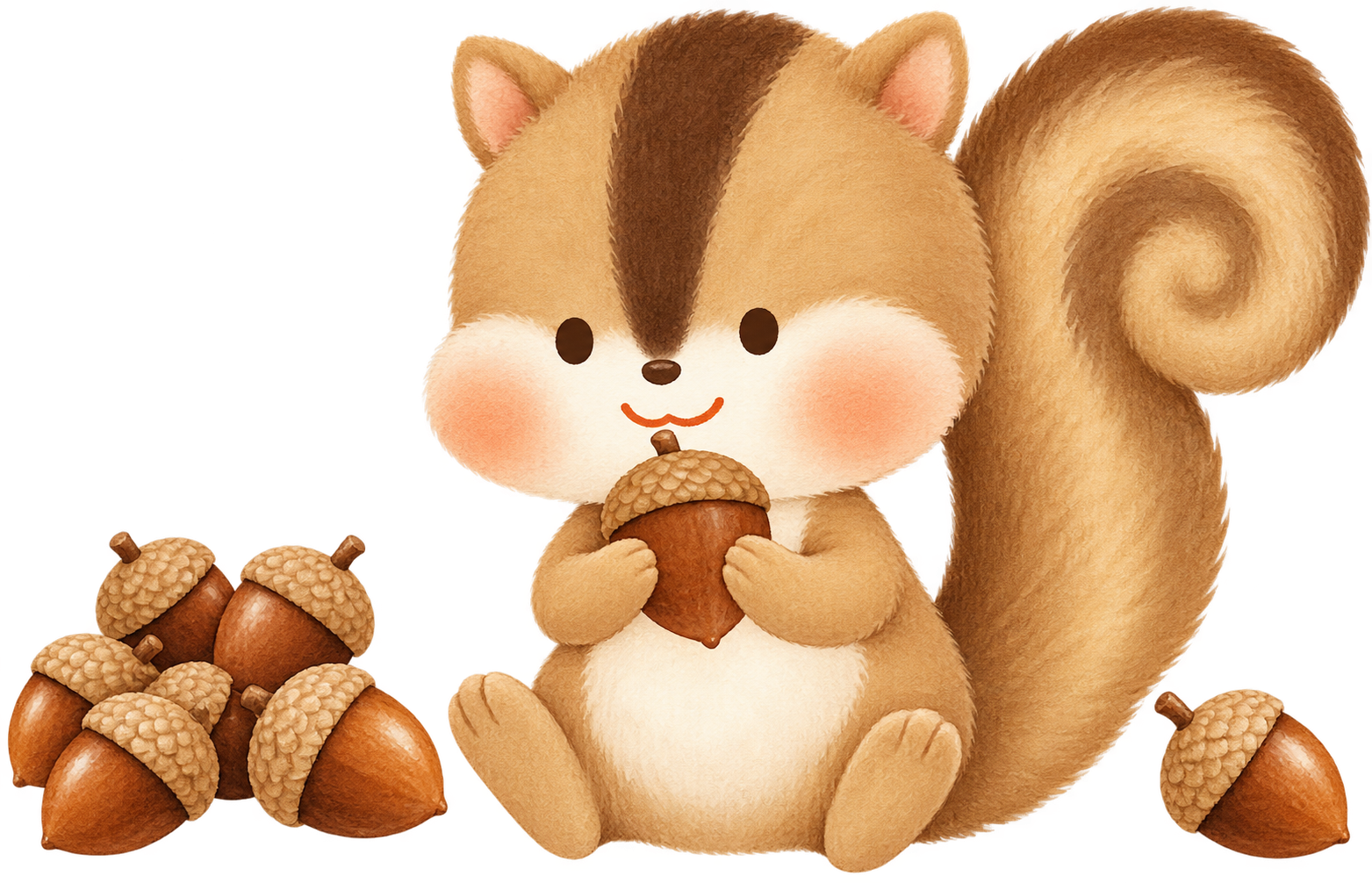 どんぐり 秋 リス かわいい イラスト無料 フリー89834に写真・文字を入れる