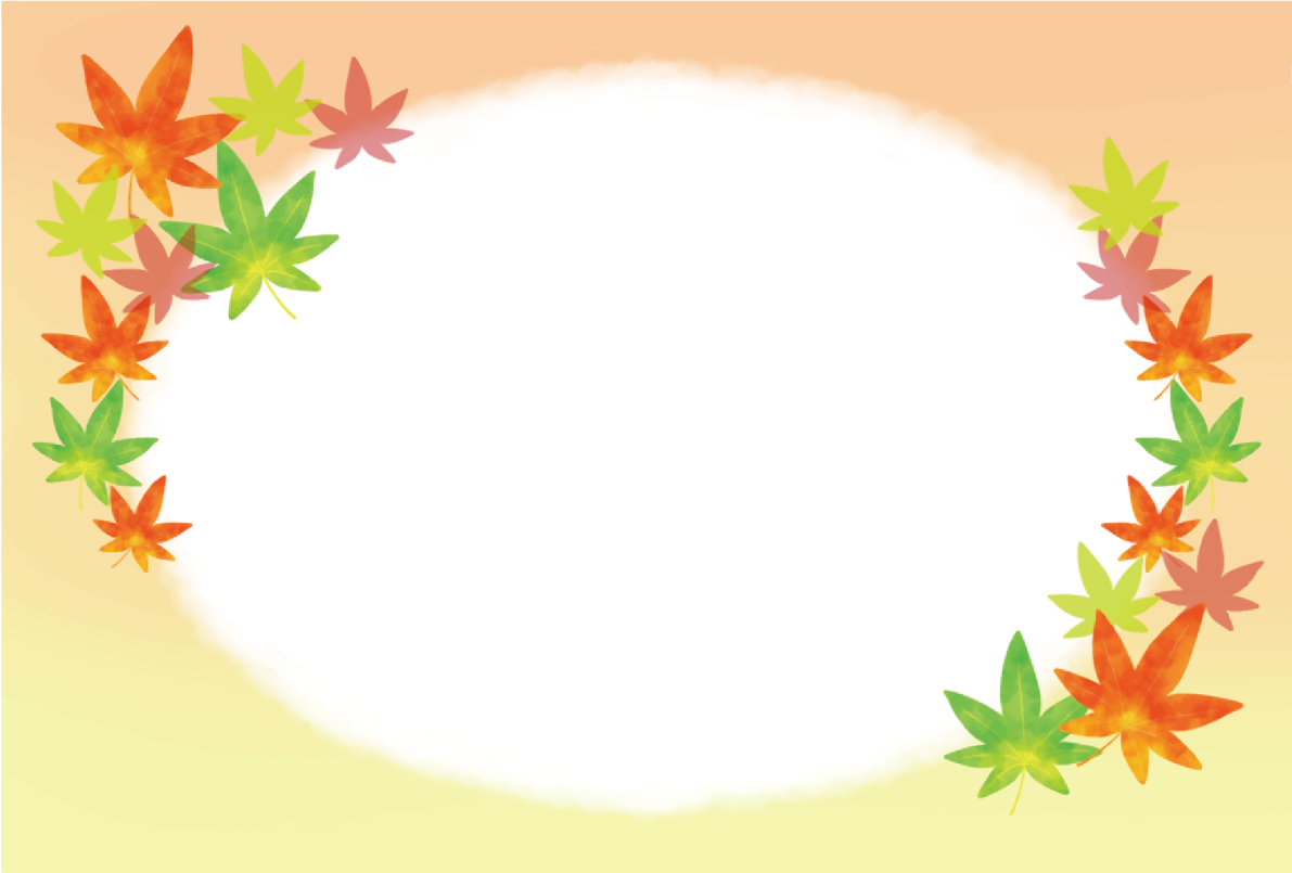 秋フレーム枠 紅葉(もみじ) イラスト無料 フリー89859に写真・文字を入れる