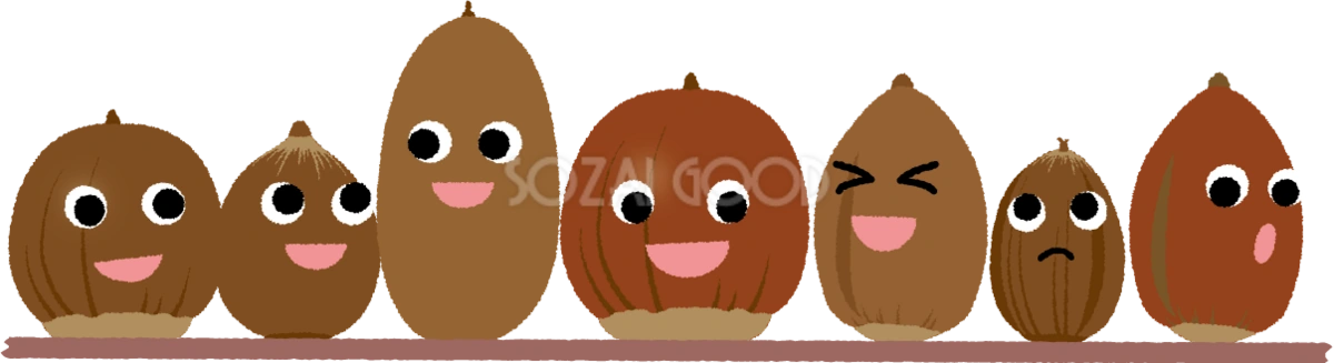 どんぐり 秋 かわいい 背くらべ イラスト無料 フリー89882