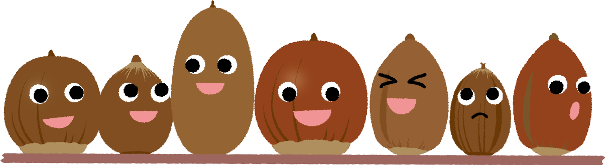 どんぐり 秋 かわいい 背くらべ イラスト無料 フリー89882に写真・文字を入れる