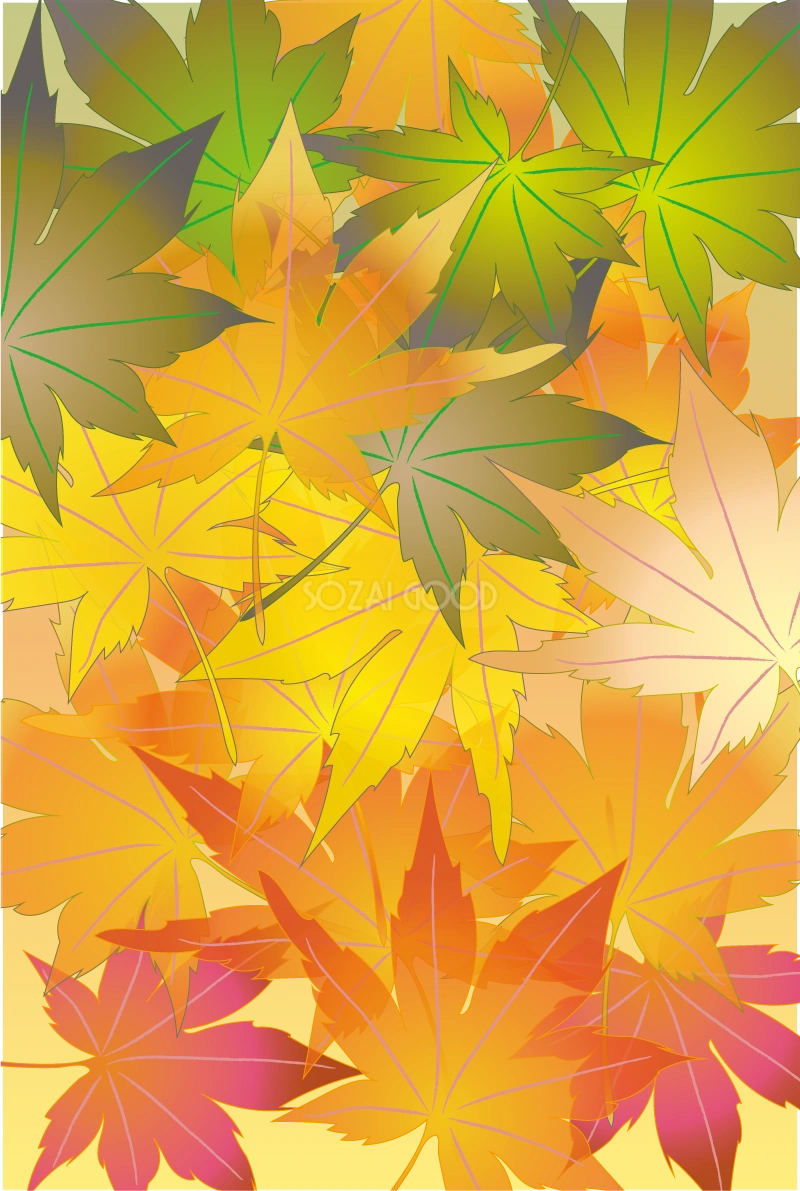 紅葉(もみじ) 背景 秋 グラデーションイラスト無料 フリー89912