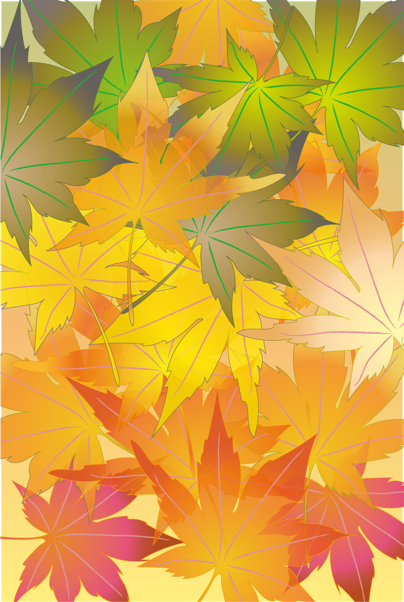 紅葉(もみじ) 背景 秋 グラデーションイラスト無料 フリー89912に写真・文字を入れる
