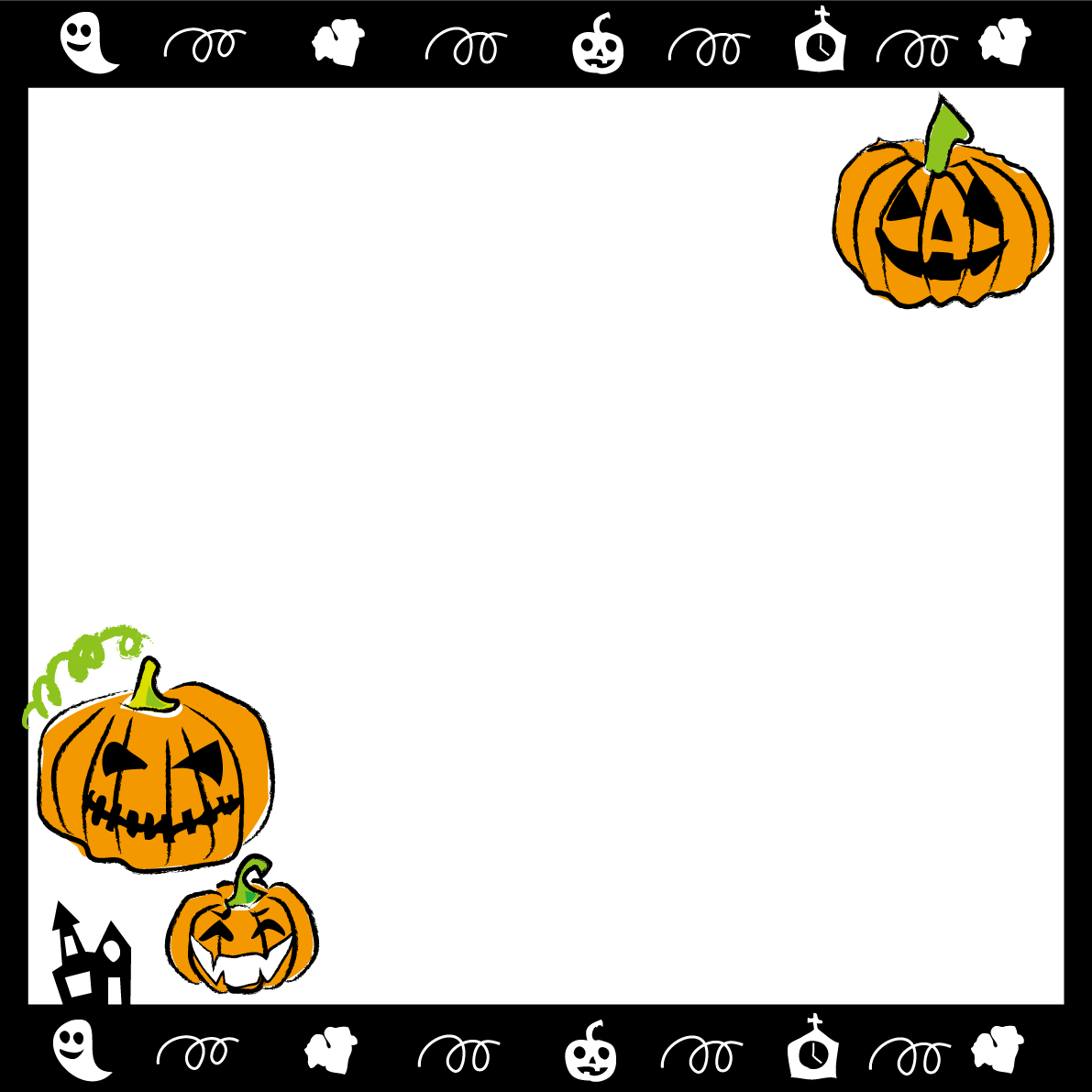 秋 背景 ハロウィン フレーム枠 イラスト無料 フリー89937に写真・文字を入れる