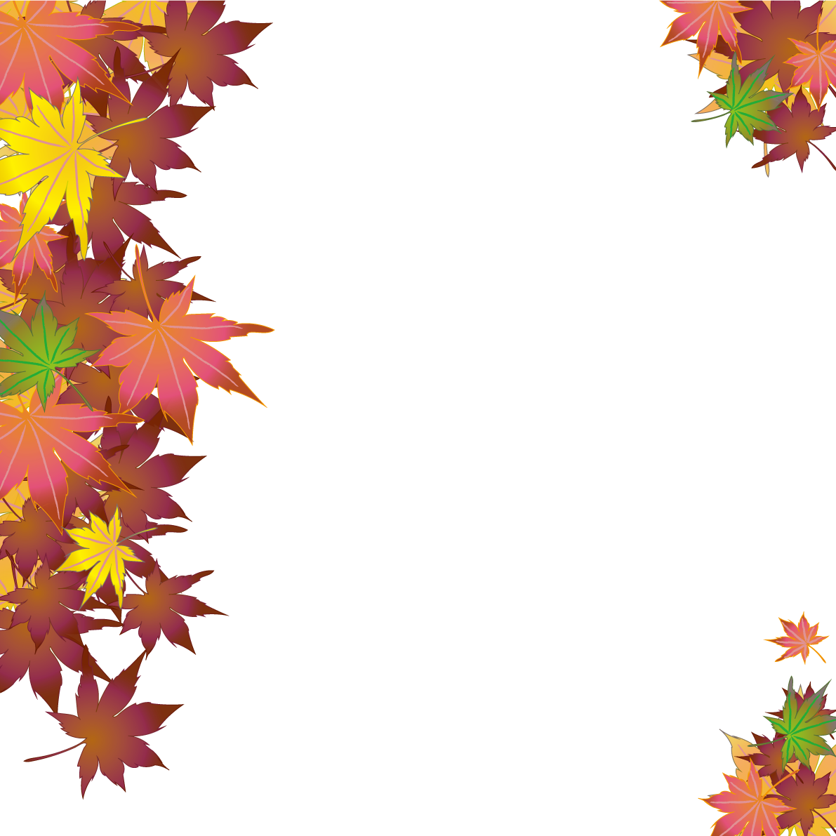秋フレーム枠 紅葉(もみじ)イラスト無料 フリー89952に写真・文字を入れる