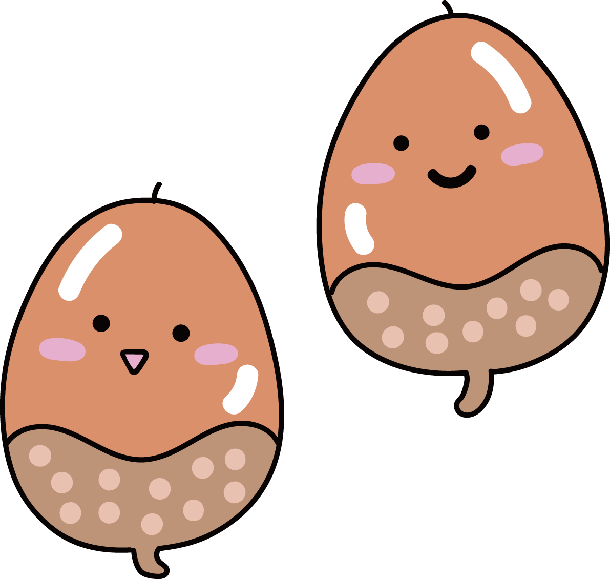 どんぐり 秋 かわいい 顔 イラスト無料 フリー89981に写真・文字を入れる