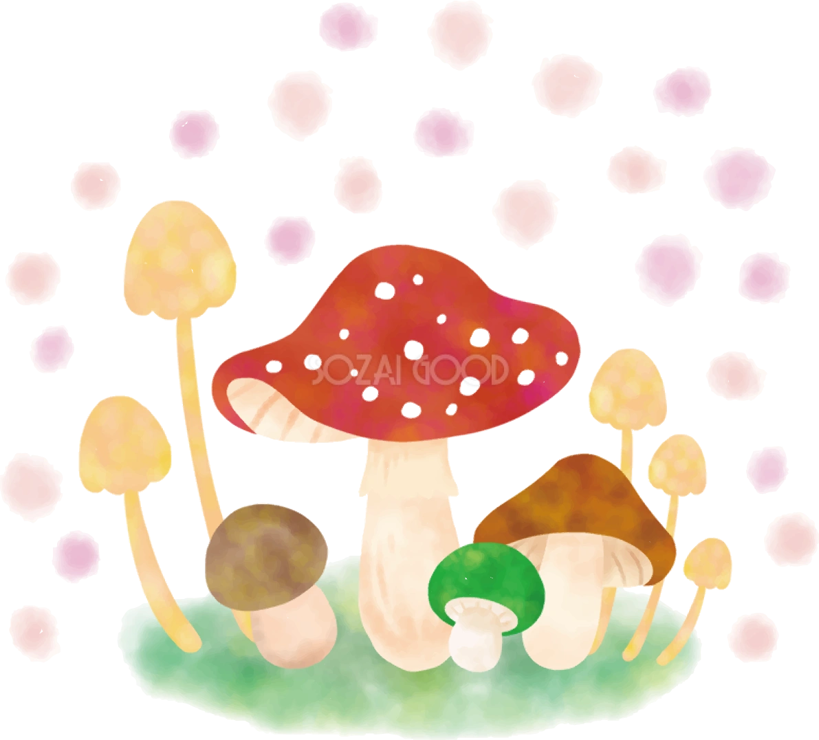 きのこ 秋 イラスト無料 フリー90010