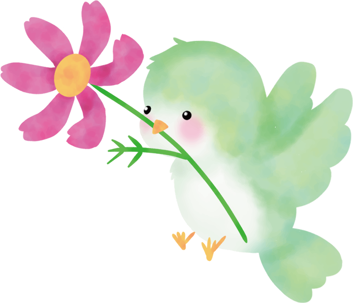 コスモス 秋 鳥 イラスト無料 フリー90021に写真・文字を入れる