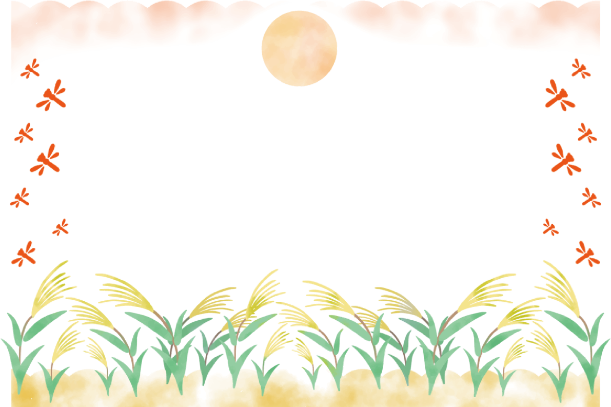 秋フレーム枠 とんぼ イラスト無料 フリー90050に写真・文字を入れる