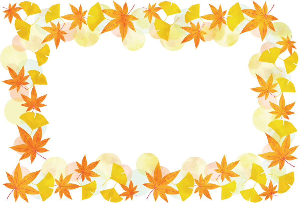 秋フレーム枠  紅葉(もみじ) イラスト無料 フリー90053に写真・文字を入れる
