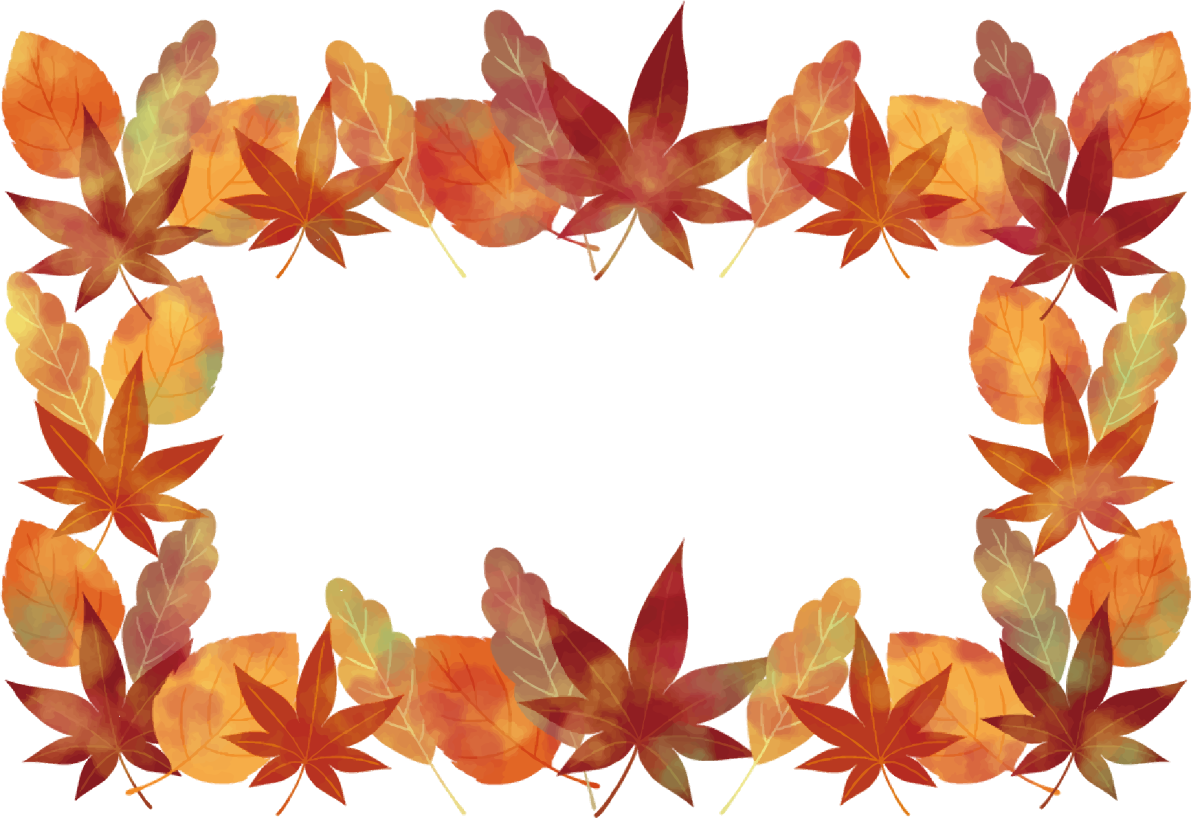 秋フレーム枠  紅葉(もみじ) 落ち葉 イラスト無料 フリー90057に写真・文字を入れる