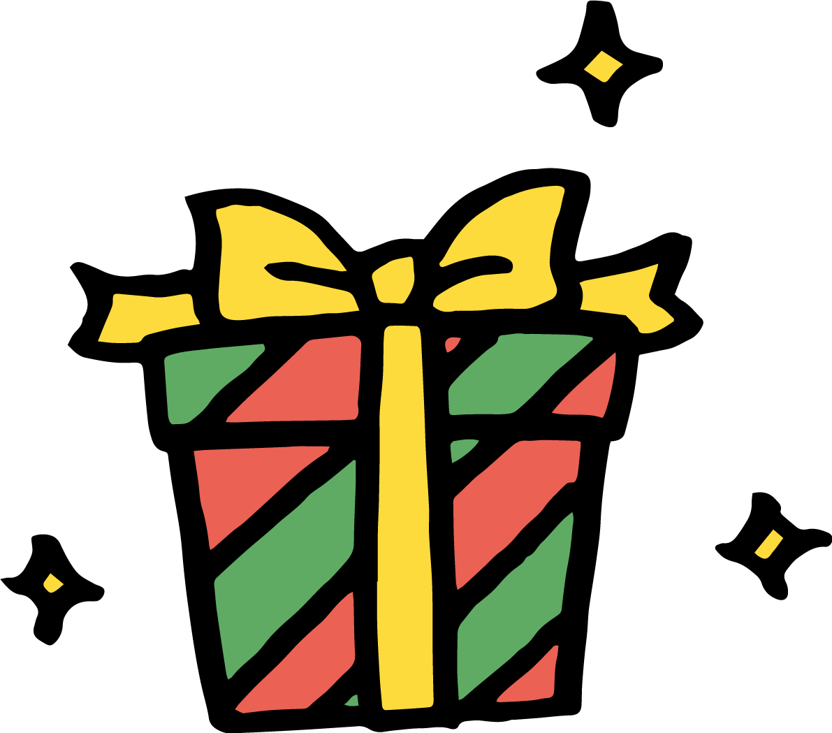プレゼントボックス かわいいクリスマスイラスト無料 フリー90077に写真・文字を入れる