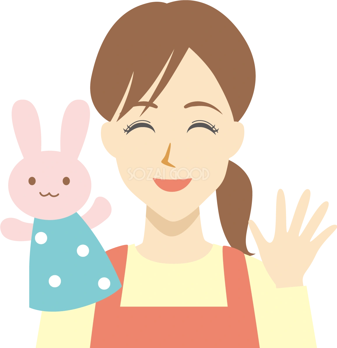 保育士 笑顔イラスト無料 フリー90103