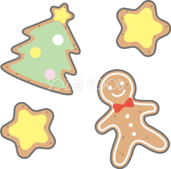 クリスマスクッキー かわいいイラスト無料 フリー90113