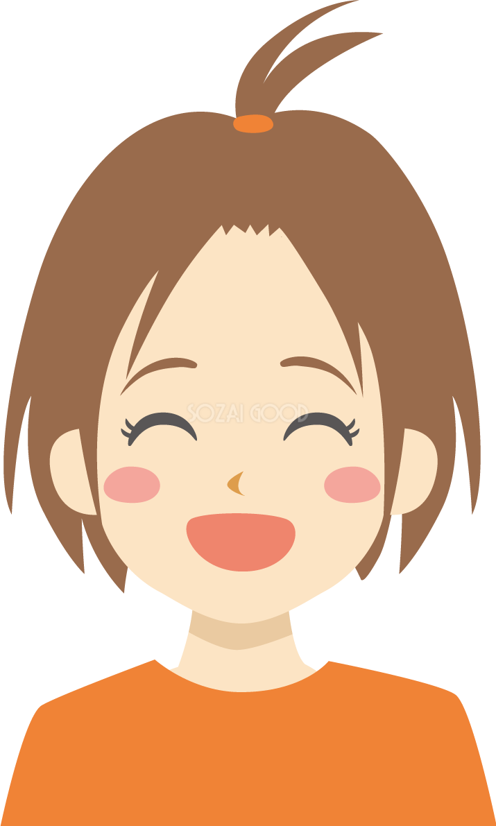 ゆるい 笑顔イラスト無料 フリー90147