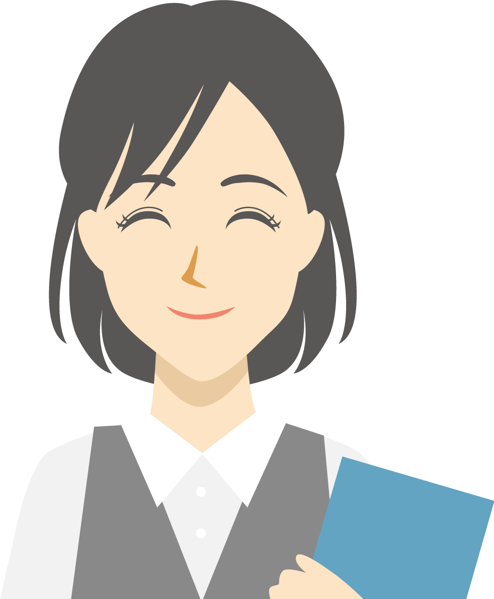 事務員 女性 笑顔イラスト無料 フリー90150に写真・文字を入れる