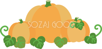 秋 かわいい かぼちゃ イラスト無料 フリー90186