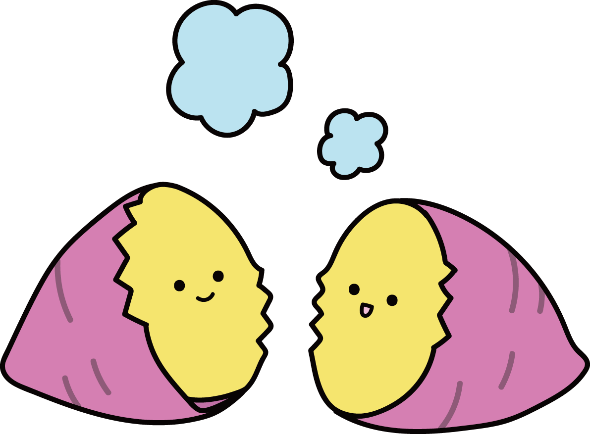 秋 かわいい やきいも 顔 イラスト無料 フリー90200に写真・文字を入れる
