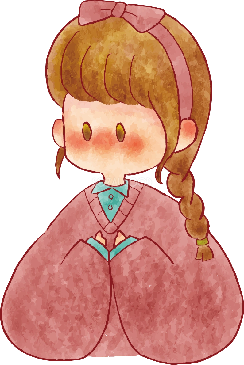女の子 手書きかわいい ヘアバンドイラスト無料 フリー90231