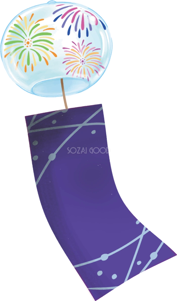 風鈴 リアル 花火 イラスト無料 フリー90274