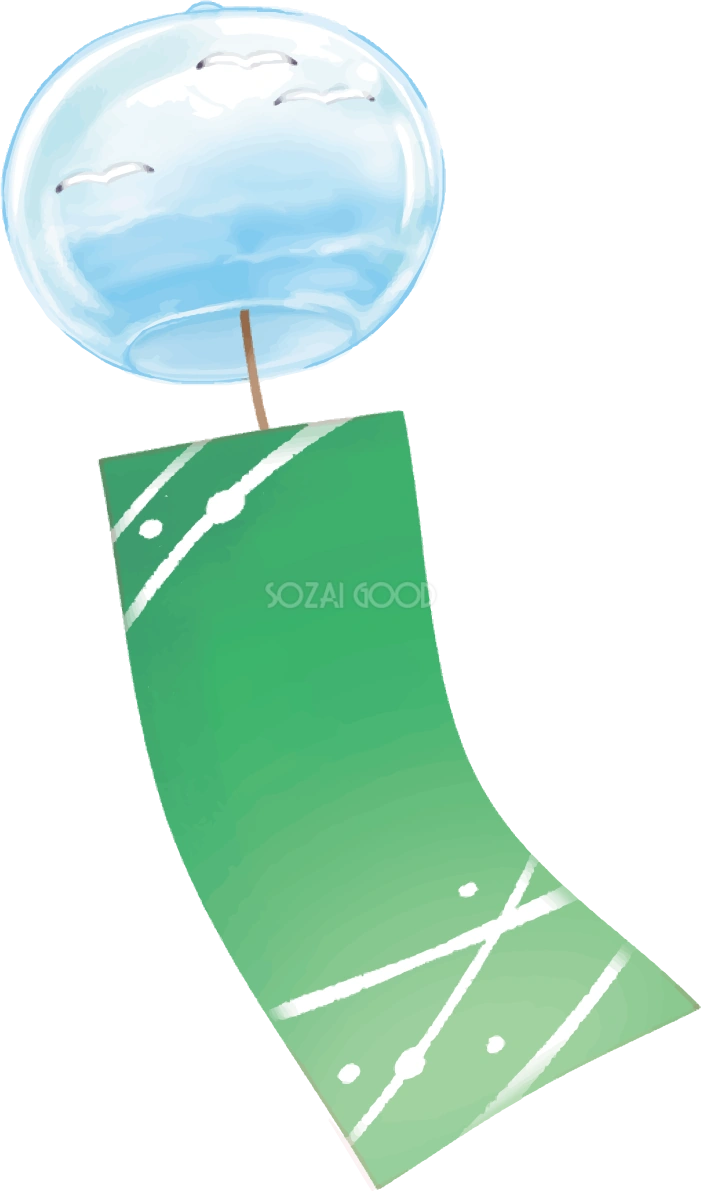 風鈴 リアル 海 イラスト無料 フリー90275
