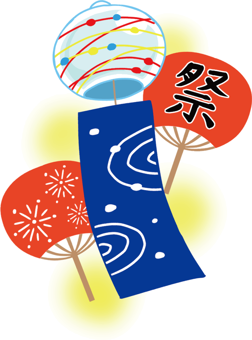 風鈴 祭り うちわ イラスト無料 フリー90291に写真・文字を入れる