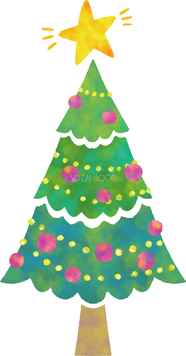 クリスマス ツリー 飾り おしゃれ イラスト無料 フリー90325